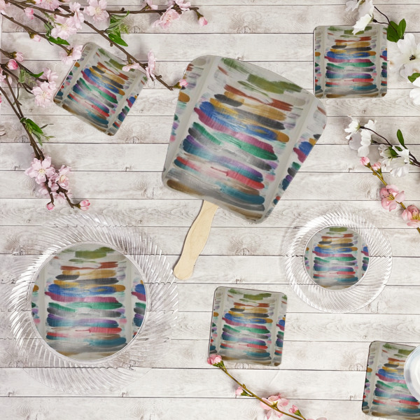 Custom Design - Party Supplies Combination Image - All items - Plates, Coasters, Fans