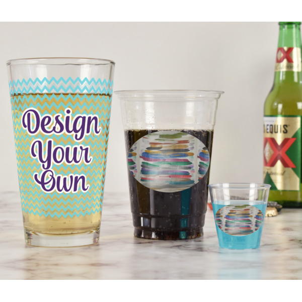 Custom Design - Pint Glass - Full Fill w Transparency - In Context