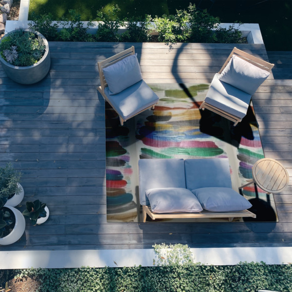 Custom Design - 8'x10' Patio Rug - In context