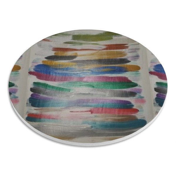 Custom Design - Round Stone Trivet - Angle View