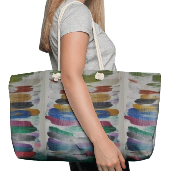 Custom Design - Large Rope Tote Bag - In Context View