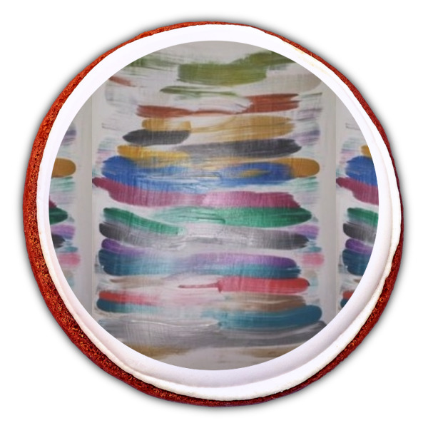 Custom Design - Printed Icing Circle - Large - On Cookie