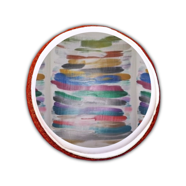 Custom Design - Printed Icing Circle - Small - On Cookie