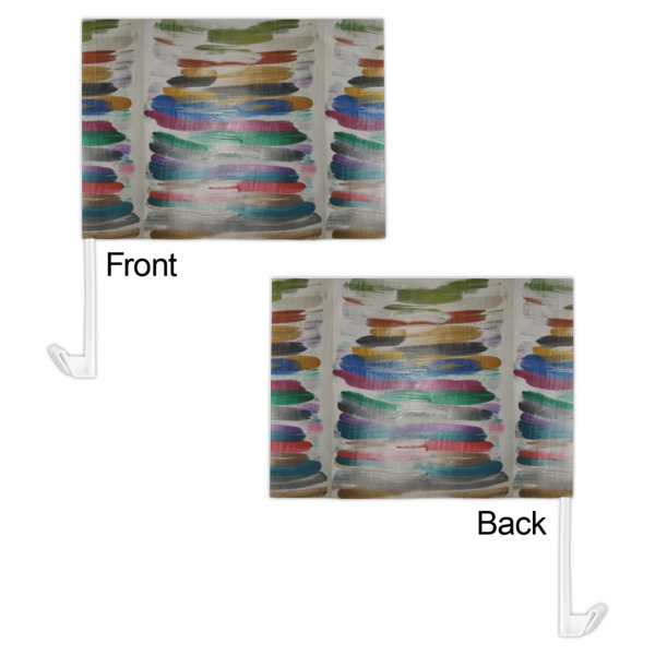 Custom Design - Car Flag - 11" x 8" - Front & Back View