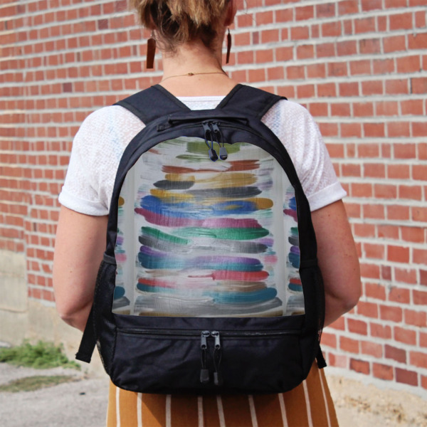 Custom Design - Large Backpack - Black - On Back