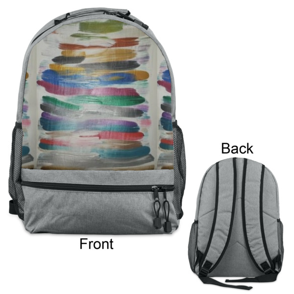 Custom Design - Large Backpack - Gray - Front & Back View