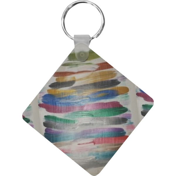 Custom Design Your Own Diamond Plastic Keychain