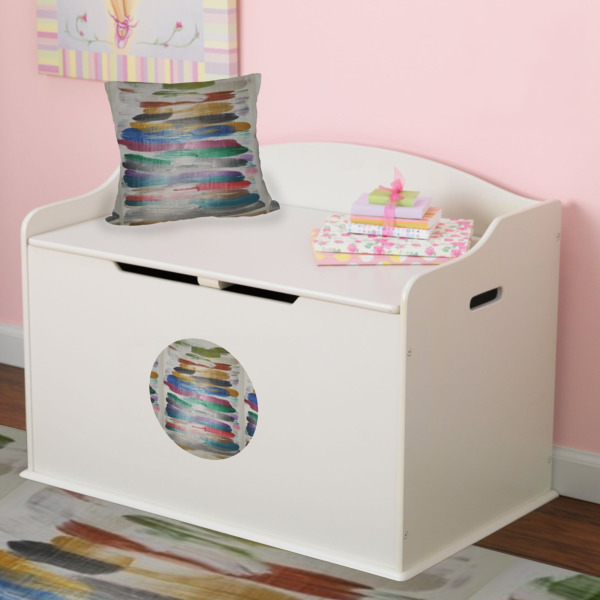 Custom Design - Round Wall Decal on Toy Chest