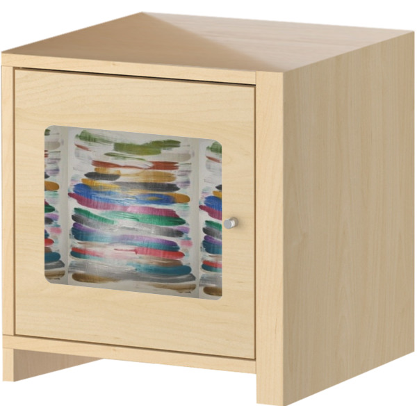 Custom Design - Square Wall Decal on Wooden Cabinet