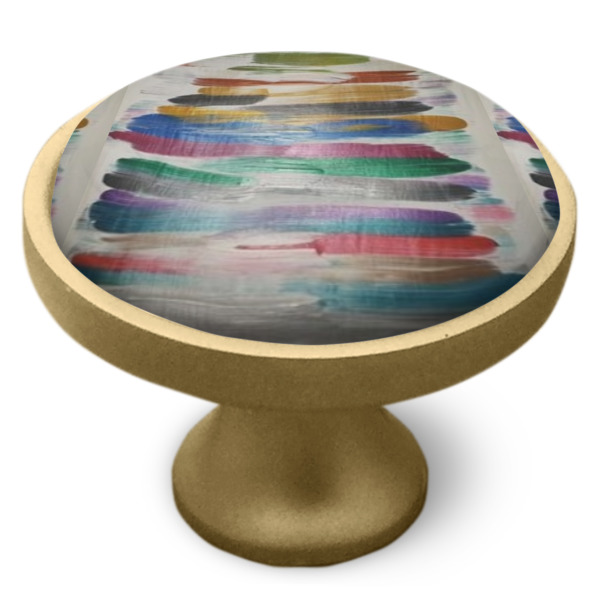 Custom Design - Cabinet Knob - Gold - Side