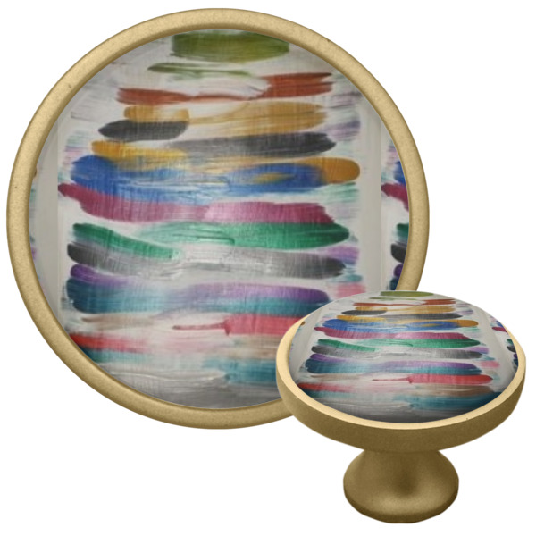 Custom Design - Cabinet Knob - Gold - Multi Angle