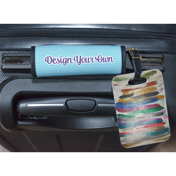 Custom Design - Luggage Wrap & Plastic Rectangular Tag - In Context