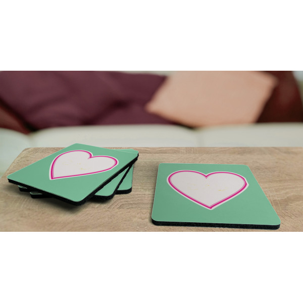 Custom Design - Coaster Rubber Back - On Coffee Table