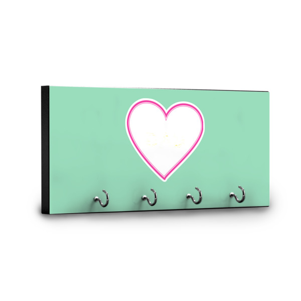 Custom Design - Key Hanger - Front View with Hooks