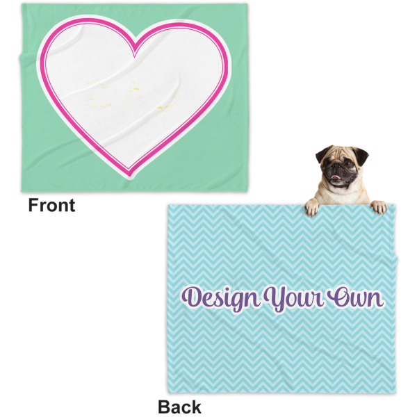 Custom Design - Microfleece Dog Blanket - Large- Front & Back