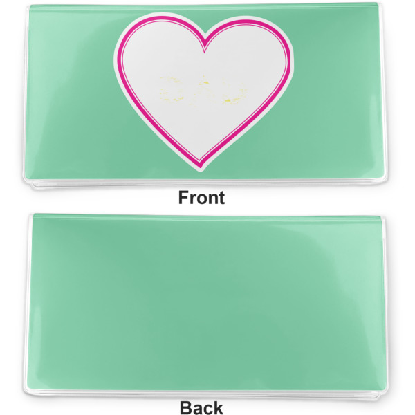 Custom Design - Vinyl Check Book Cover - Front and Back