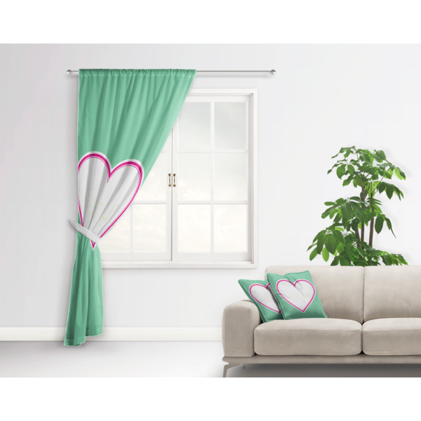 Custom Design - Curtain With Window and Rod - in Room Matching Pillow