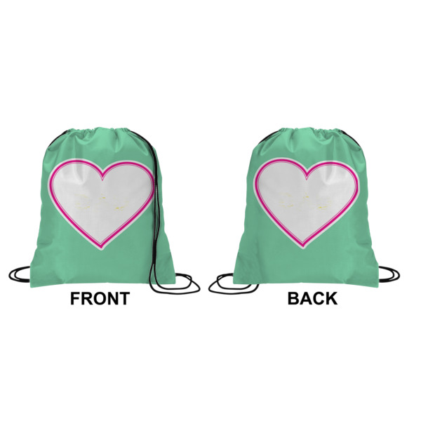 Custom Design - Drawstring Backpack Front & Back Medium
