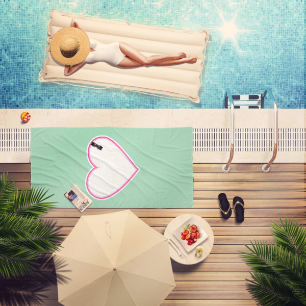 Custom Design - Beach Towel - Lifestyle at Pool