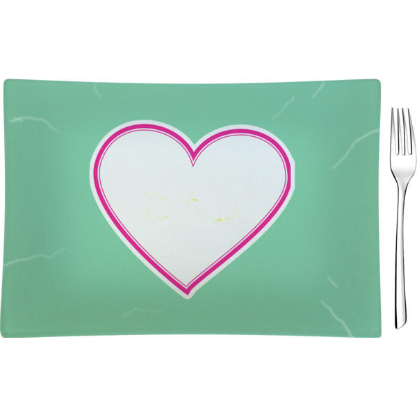 Custom Design Your Own Rectangular Glass Appetizer / Dessert Plate