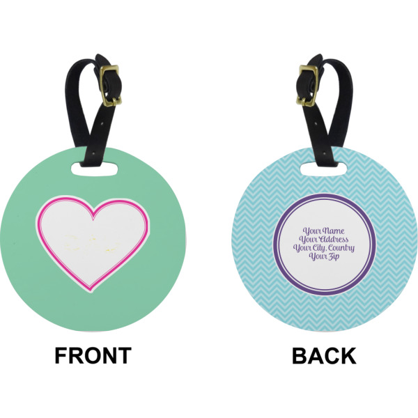 Custom Design - Circle Luggage Tag (Front + Back)