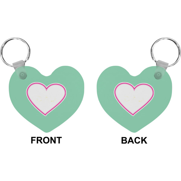 Custom Design - Heart Keychain (Front + Back)