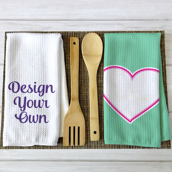 Custom Design - Waffle Weave Towels - 2 Print Styles