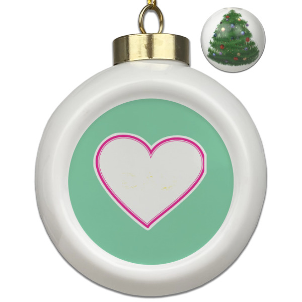 Custom Design Your Own Ceramic Ball Ornament - Christmas Tree