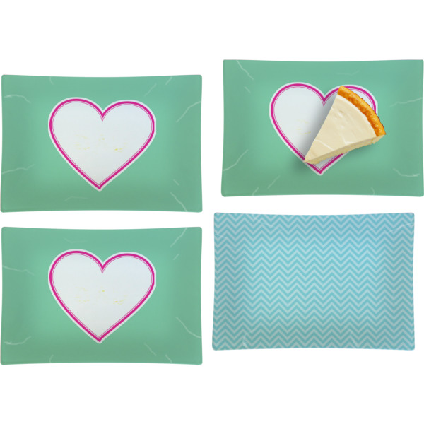 Custom Design - Set of Rectangular Appetizer / Dessert Plates