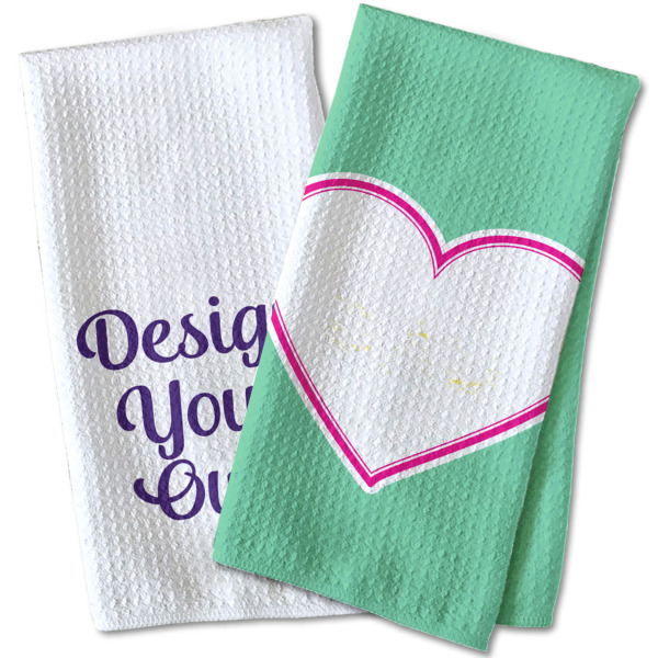 Custom Design - Waffle Weave Towels - Two Print Styles