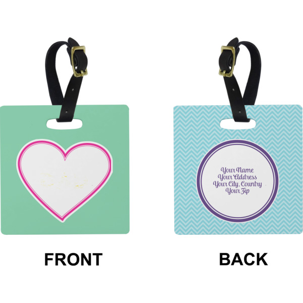 Custom Design - Square Luggage Tag (Front + Back)