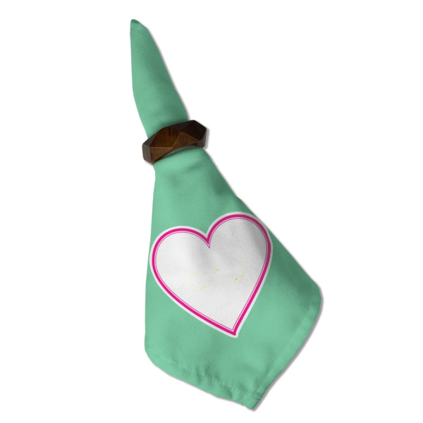 Custom Design - Cloth Napkins - Personalized Dinner (Folded in Ring) (MAIN)