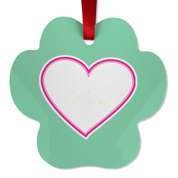 Custom Design - Metal Paw Ornament - Front