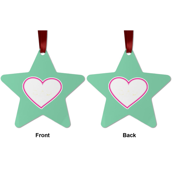 Custom Design - Metal Star Ornament - Front and Back