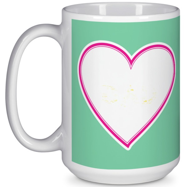 Custom Design Your Own 15 oz Coffee Mug - White