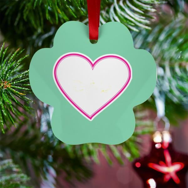 Custom Design - Metal Paw Ornament - Lifestyle