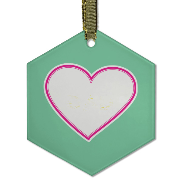 Custom Design - Frosted Glass Ornament - Hexagon