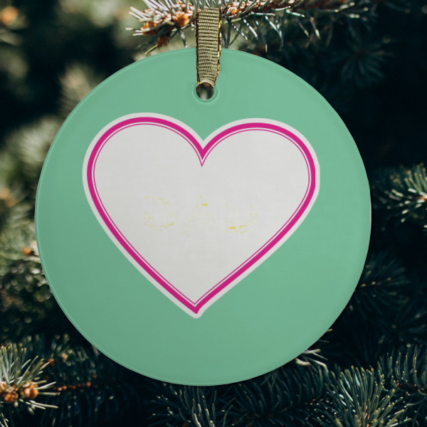 Custom Design - Frosted Glass Ornament - Round (Lifestyle)