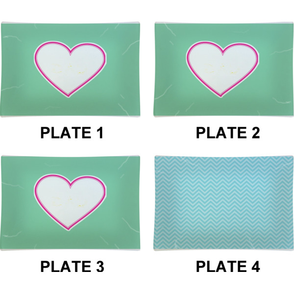 Custom Design - Set of Rectangular Appetizer / Dessert Plates (Approval)