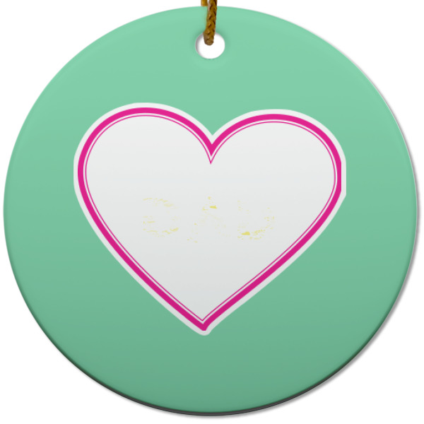 Custom Design - Ceramic Flat Ornament - Circle (Front)