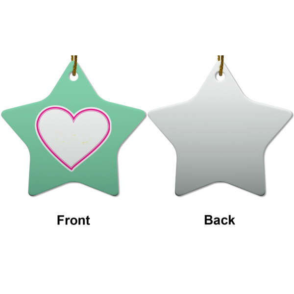 Custom Design - Ceramic Flat Ornament - Star Front & Back (APPROVAL)