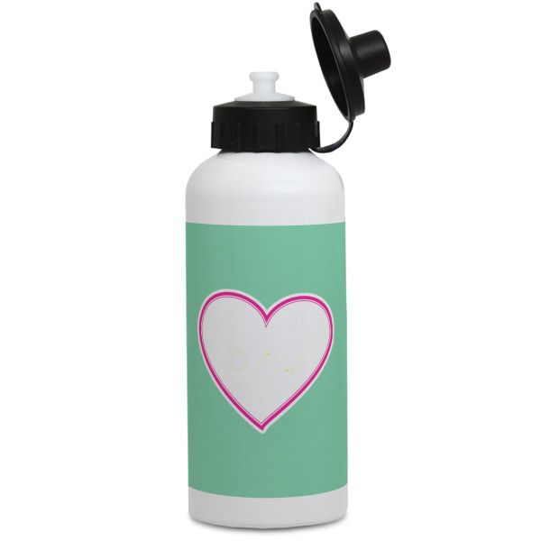 Custom Design Your Own Water Bottles - Aluminum - 20 oz - White