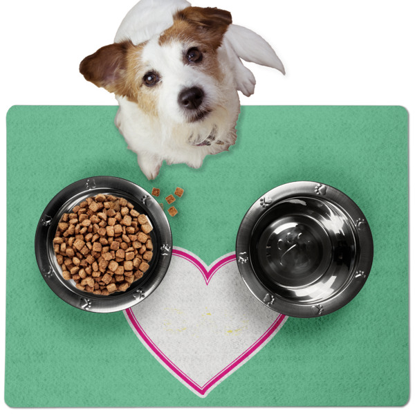 Custom Design - Dog Food Mat - Medium LIFESTYLE
