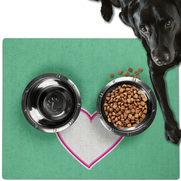 Custom Design - Dog Food Mat - Large LIFESTYLE