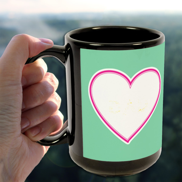 Custom Design - 15oz. Black Mug - Lifestyle