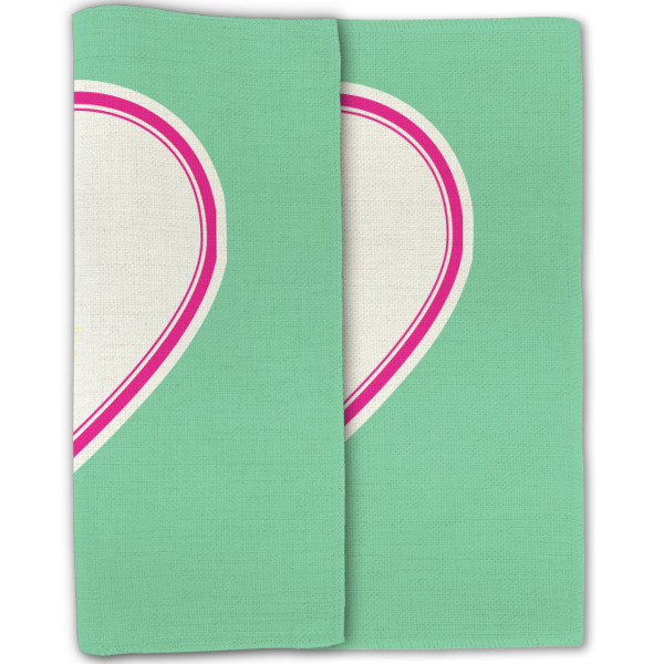 Custom Design - Linen Placemat - Double Sided - Folded Half