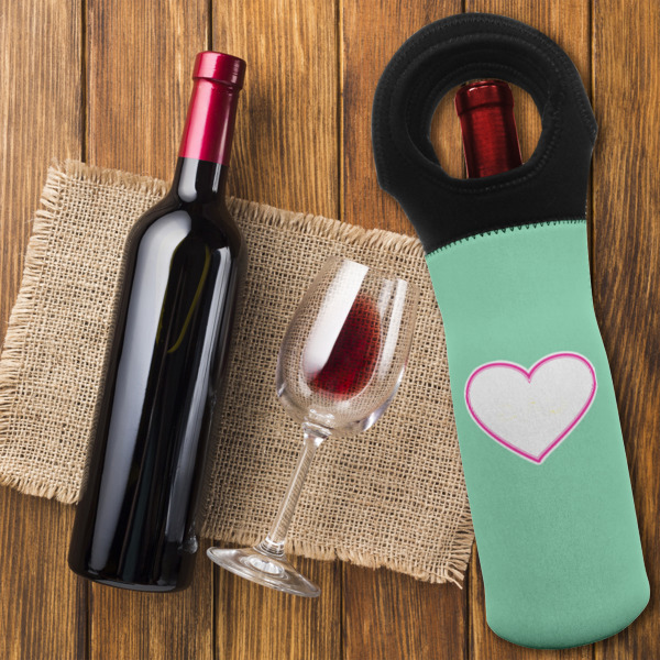 Custom Design - Wine Tote Bag - On Table