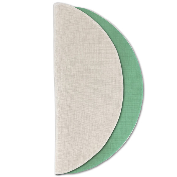 Custom Design - Round Linen Placemats - HALF FOLDED (single sided)