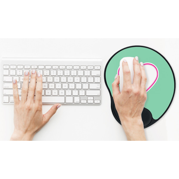 Custom Design - Mouse Pad with Wrist Rest - LIFESYTLE 2 (in use)