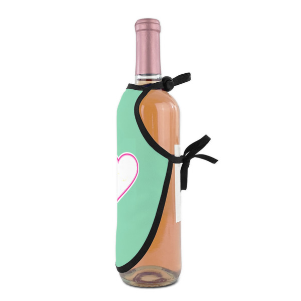 Custom Design - Wine Bottle Apron - DETAIL WITH CLIP ON NECK